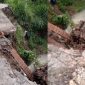Jalan longsor di Bantargadung Sukabumi. l Rifky Ramdhani