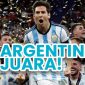 Timnas Argentina merayakan juara Piala Dunia 2022 Qatar. l Istimewa