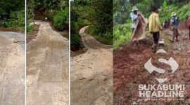 Jalan alternatif penghubung Kecamatan Ciambar dengan Nagrak. l Ujang Andi