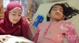 Nafisah Zulfa sebelum dan ketika terbaring di rumah sakit. l Dok. Pribadi