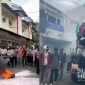 Aksi massa AKMM di kantor KPU Kabupaten Sukabumi. l Istimewa