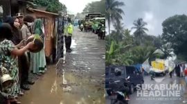 Sekelompok wanita di Cikembar, Sukabumi turun ke jalan protes Jalan Provinsi rusak. l Istimewa