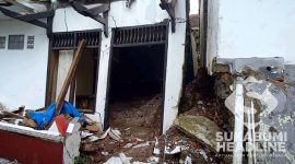 Salah satu rumah korban pergerakan tanah di Palabuhanratu. l Istimewa
