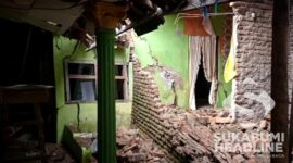 Rumah korban pergerakan tanah di Palabuhanratu. l Istimewa