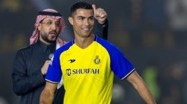Cristiano Ronaldo saat mengenakan kostum Al-Nassr. l Istimewa