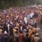 Aksi unjuk rasa kepala desa. l Istimewa