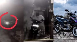 Maling motor diduga membakar kemenyan (dilingkari merah), sebelum melakukan aksinya di Ciaul, Kota Sukabumi. l Rena Yuliana