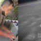 Pemotor mengalami kecelakaan di Jalan Nasional bergelombang di Sukabumi. l Rahmat Hadi Iswandi
