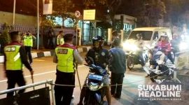 Tilang manual oleh petugas dari Polres Sukabumi Kota. l Istimewa