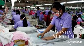 Buruh pabrik wanita di Sukabumi. l Istimewa