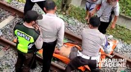 Korban terlindas KA Pangrango di perbatasan Cicurug - Cigombong. l Istimewa