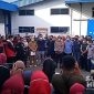 Demo buruh pabrik garmen di Sukabumi. l Istimewa
