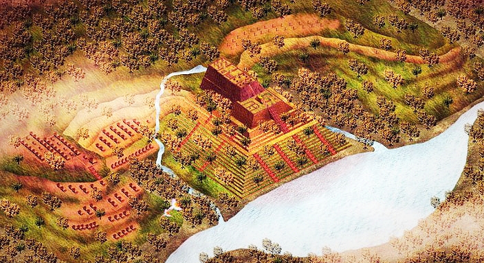 Model gambar 3D situs Gunung Padang. l Istimewa