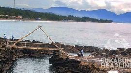 Pantai Karanghawu, Cisolok, Kabupaten Sukabumi. l sukabumiheadline.com