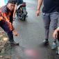 Darah korban berceceran di lokasi pembacokan. l Istimewa