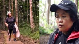 Tini Kasmawati, wanita tunanetra asal Lengkong, Sukabumi setia merawat Owa Jawa. l Istimewa