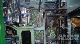 Rumah terbakar di Palabuhanratu, Sukabumi. l Istimewa