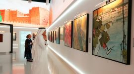 Para seniman Arab Saudi menggelar pameran di Riyadh. l Istimewa