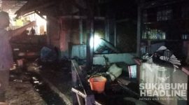 Kios kelontongan milik Rihayanti di Waluran-Malereng, Sukabumi terbakar. l Istimewa 