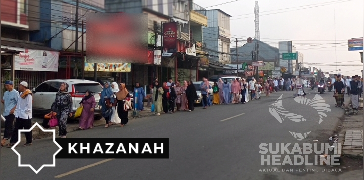 Jemaah Shalat Ied di Cicurug Sukabumi yang terus berdatangan hingga memenuhi area Masjid Al Hurriyyah. l sukabumiheadline.com