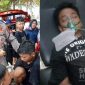 Dua korban yang berhasil diselamatkan dari terseret ombak Pantai Batu Bintang Sukabumi. l sukabumiheadline.com