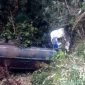 Truk tangki terguling ke jurang di Jampang Tengah. l Istimewa