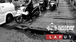 Jembatan darurat penghubung Cicurug dengan Cidahu dan Parungkuda. l Istimewa