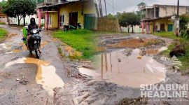 Jalan rusak di Sagaranten, Kabupaten Sukabumi. l Istimewa