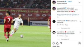 Mohammed Rashid di laga Timnas Indonesia vs Palestina. l @moerashid95
