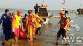 Penemuan jasad wisatawan tenggelam di Pantai Ujunggenteng. l Istimewa