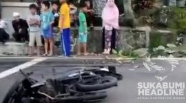 Sepeda motor korban tabrakan maut di Bantargadung, Sukabumi. l Istimewa