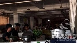 Kondisi Pasar Pelita Kota Sukabumi saat mati listrik. l Istimewa