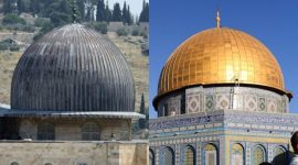 Kubah Masjid Al Aqsha (kiri) dan Dome of The Rock (kanan). l Istimewa