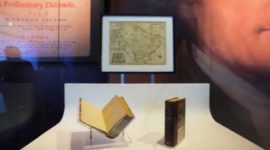 Tangkapan layar Alquran bersejarah mililk Thomas Jaefferson dipamerkan di Dubai Expo 2020. l Istimewa