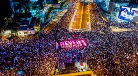 Aksi demontrasi di Kota Tel Aviv, Israel. l Istimewa