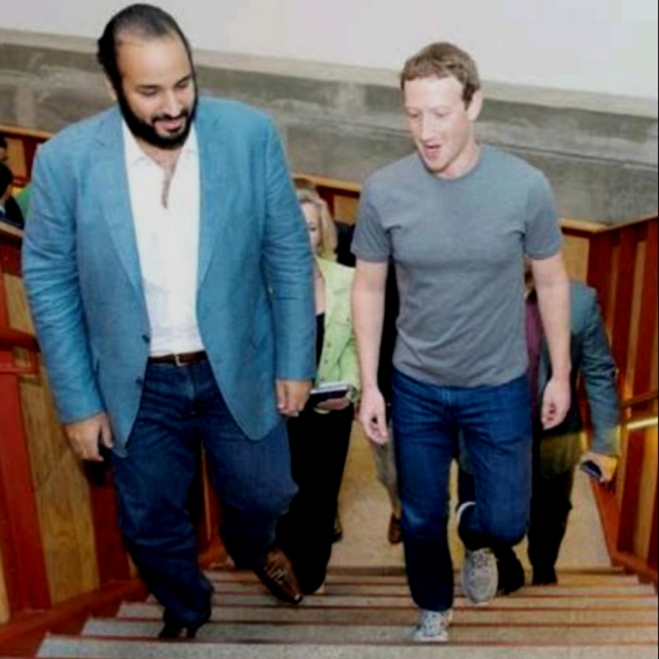 Pangeran Mohammed bin Salman bersama Mark Zuckerberg. l Istimewa