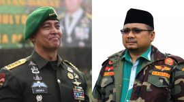 Andika Perkasa di Yaqut Cholil Qoumas. l Istimewa