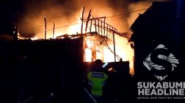 Kebakaran tiga rumah di Cibadak, Sukabumi. l Istimewa