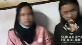 Dua wanita terduga pelaku penipuan calon naker di PT Youngjin, Cicurug, Kabupaten Sukabumi. l Istimewa