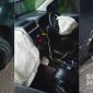 Minibus jenis Daihatsu Xenia mengalami kecelakaan tunggal di Parungkuda Sukabumi. l sukabumiheadline.com