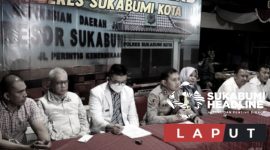 Konferensi pers di Mapolres Sukabumi Kota kasus bocah SD tewas. l Istimewa