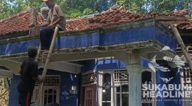Rumah warga Tegalbuleud rusak sebab pergerakan tanah. l Istimewa