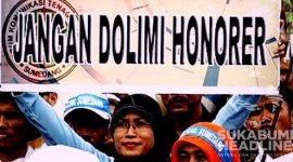 Unjuk rasa guru honorer di Kabupaten Sukabumi. l Forum Guru Honorer Sukabumi