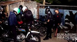 Razia knalpot brong oleh Satlantas Polres Sukabumi Kota. l Istimewa