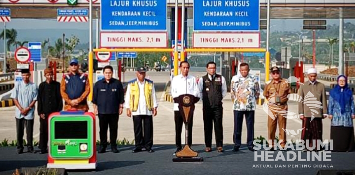 Presiden RI Joko Widodo (Jokowi) meresmikan ruas jalan tol Cigombong-Cibadak. l sukabumiheadline.com