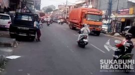 Kondisi lalu lintas di Cicurug tiga hari setelah Jalan Tol Bocimi Seksi 2 dibuka gratis. l Cecep Shihab