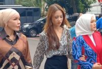Mellisa Anggraeni saat melapor ke Polda Metro Jaya. l Istimewa
