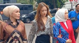 Mellisa Anggraeni saat melapor ke Polda Metro Jaya. l Istimewa