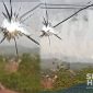 Jendela Gedung Pengadilan Negeri Cibadak pecah diketapel. l Istimewa
