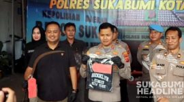 Kapolres Sukabumi Kota, AKBP Ari Setyawan Wibowo saat konferensi pers di Mapolres Sukabumi Kota. l Istimewa